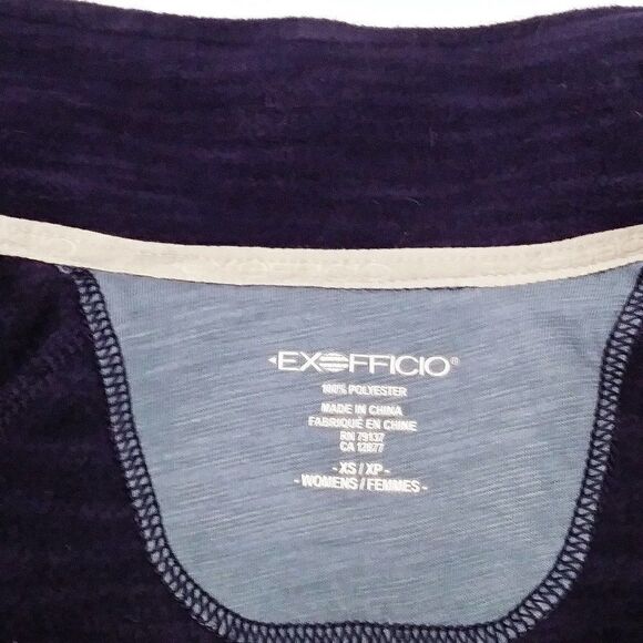 EXOFFICIO Calluna Fleece Vest Mockneck Zip Snap Outdoors Moisture Wicking Purple - Picture 4 of 7